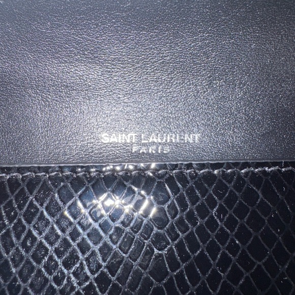 Yves Saint Laurent Black Python Embossed Clutch (Authentic) - Picture 2 of 5